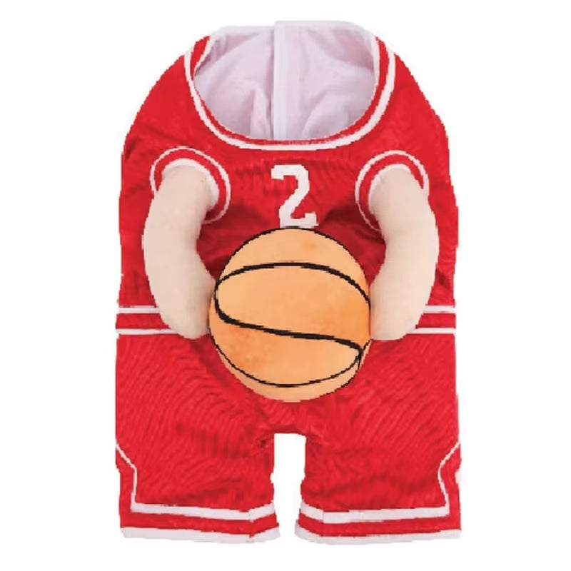Dog Basketball Costume with Ball - Cotton T-Shirts for Small Dogs and Puppies, Autumn Pet Vests