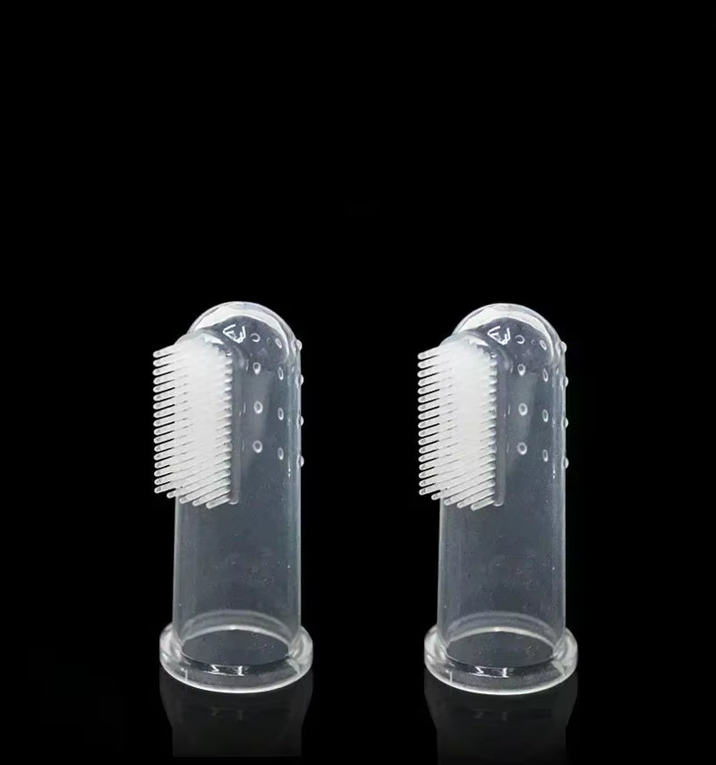 Premium Soft Pet Finger Toothbrush for Dogs - Tartar Control and Bad Breath Care Tool