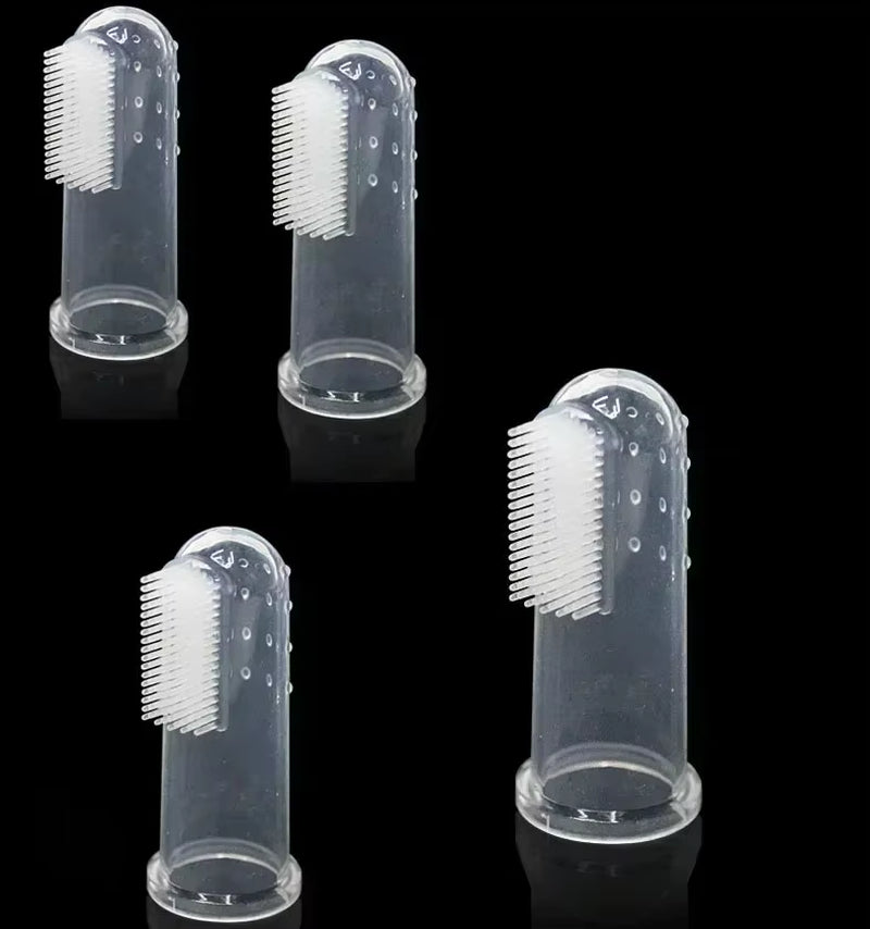 Premium Soft Pet Finger Toothbrush for Dogs - Tartar Control and Bad Breath Care Tool