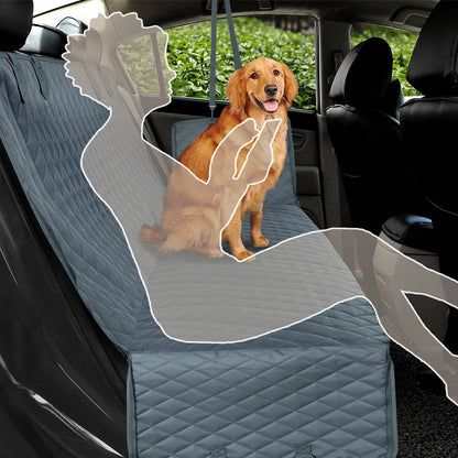 Waterproof Dog Car Seat Cover and Hammock - Pet Travel Carrier and Rear Seat Protector Mat for Safety