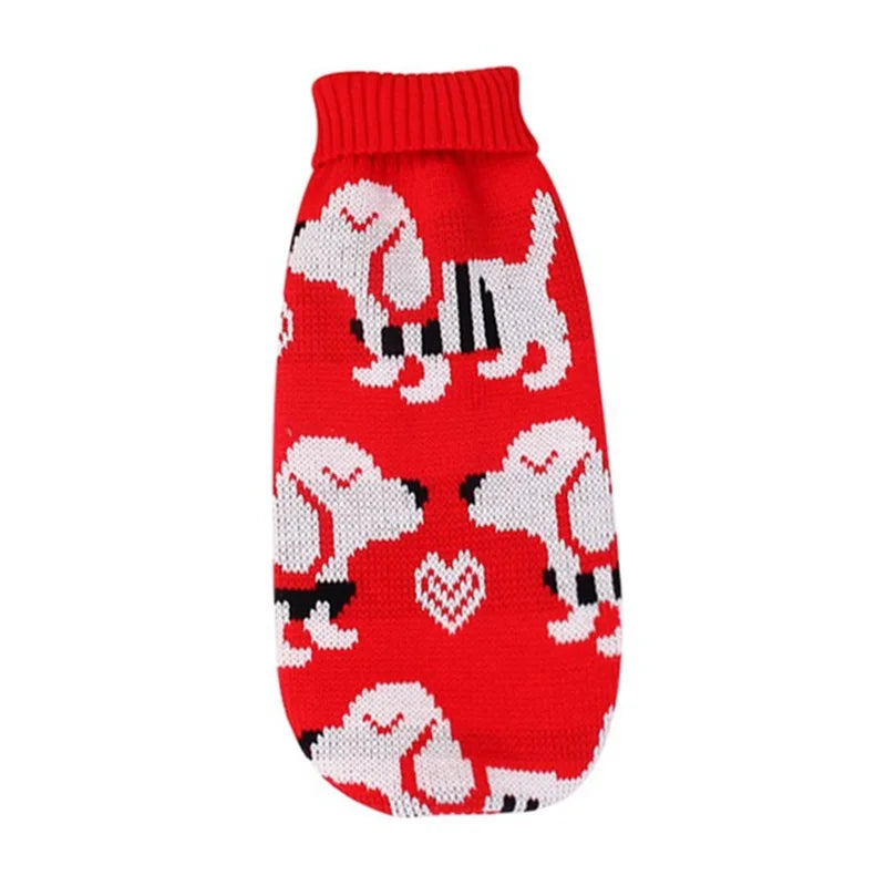 Knitted Winter Sweater for Small to Medium Dogs and Cats - Ideal for Chihuahuas, Bulldogs, and Puppies