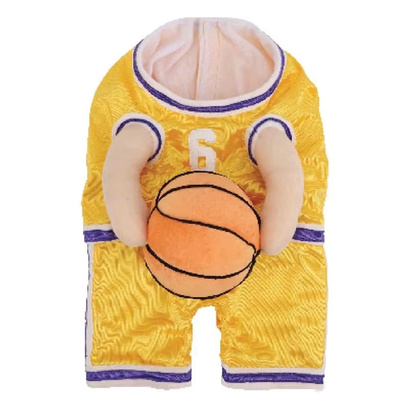 Dog Basketball Costume with Ball - Cotton T-Shirts for Small Dogs and Puppies, Autumn Pet Vests