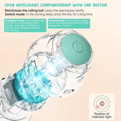 Automatic Interactive Rolling Ball Cat Toy - Self-Moving Electric Toy for Indoor Training and Play