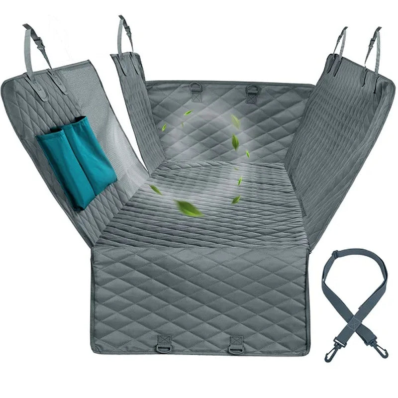 Waterproof Dog Car Seat Cover and Hammock - Pet Travel Carrier and Rear Seat Protector Mat for Safety