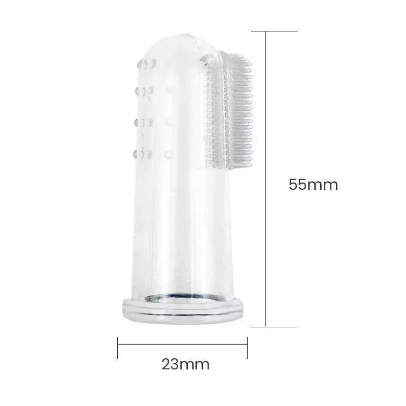Premium Soft Pet Finger Toothbrush for Dogs - Tartar Control and Bad Breath Care Tool