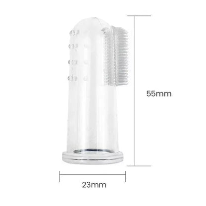 Premium Soft Pet Finger Toothbrush for Dogs - Tartar Control and Bad Breath Care Tool