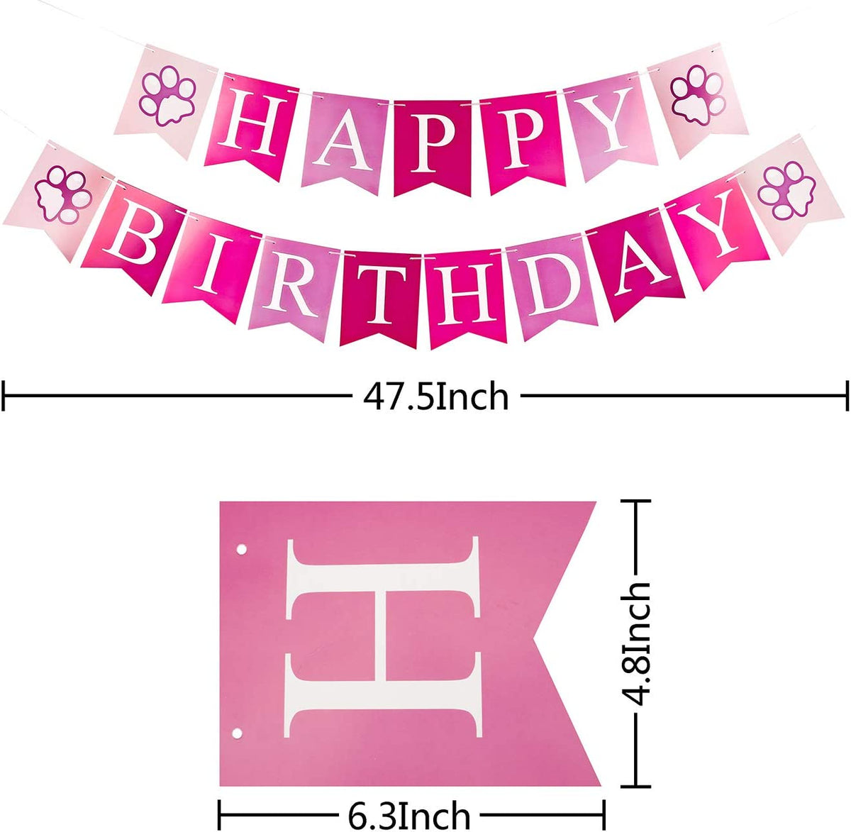 Dog Birthday Celebration Supplies Set: Bandana, Hat, Banner, and Bow Tie Scarf Decorations (Pink, for Dog Girls)
